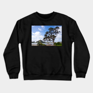 Pohutukawa tree on the foreshore. Crewneck Sweatshirt